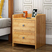 DGHJK Mobili per la casa, Comodino in bambù con 2 cassetti Comodino Contenitore per Camera da Letto Armadietto Multifunzione Tavolo angolare, 13,3 `` e Volte; 14,5 '' e 17,7 ''