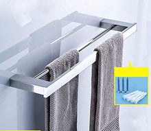 Cxcdxd Porta Asciugamani da Bagno, Porta Asciugamani in Acciaio Inossidabile 304, Porta Asciugamani da Bagno, Porta Asciugamani Doppio, Porta Asciugamani in Acciaio Inossidabile (Dimensioni: 50 cm)