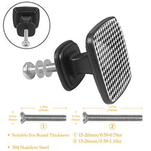 Motivo pied de poule bianco e nero Pomelli per Porta Set di 4 Pomelli per Mobili Manopole per Cassetti Cucina Armadio Vetro
