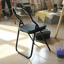 JCXOZ-Sedia Pieghevole Sedie Pieghevoli, Sedia di Svago sofà Esterno Pieghevole Sedia Nero Adatto Heavy Duty Sedia da Ufficio for Interni Esterni