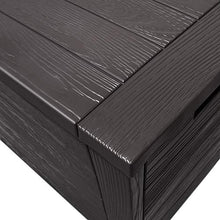Deuba Baule da Giardino Effetto Legno 120 x 46 x 57 cm Box Contenitore XXL Idrorepellente con Coperchio