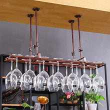 YWYW Wine Bar Wine Glass Rack Hanging Wine Glass Bar Hanging Creativo Europeo Portabottiglie da Vino Portabottiglie da Parete Industriale (Dimensioni: 80 * 25 cm)