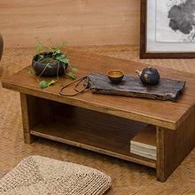 ADSE Tavolo da tè Tavolo in Legno massello con vetrata e Balcone Tavolino da Balcone Tavolino Tatami