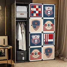 EXCLVEA Armadio Appendiabiti Combinazione Armadio for Appendere Gli Abiti Armadio in Stile Americano Armadio di Vestiti Fai da Te Modular Storage Organizzatore for Adulti