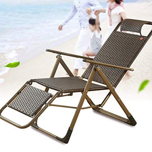 Hfyg Lettino Prendisole Sedie A Sdraio Pieghevoli, Tappeti E Camere Mobili da Giardino Estivi Reclinabili con Poggiatesta Imbottiti Regolabili Recliner A gravità Zero for Esterni Chaise Longue