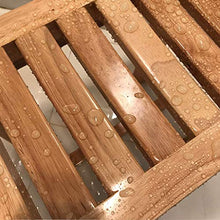 JFFFFWI Sgabello da Bagno Impermeabile per Anziani Sedia da Bagno Panca da Doccia in Legno Sedile da Doccia in Legno Antiscivolo per Adulti Vasca da Bagno Cambia Scarpe Sgabello, 42 Volte; 28 Volte;