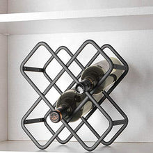 ASDFGHJKL Controsoffitto Wine Rack, 5 Bottle Holder Vino per i Vini Bagagli No Assembly Required Moderna Nero Vino Metallo Rack