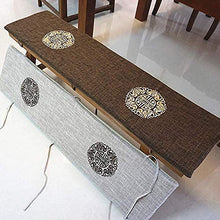 Cuscini per sedie da pranzo rettangolari addensati, cuscino per sedile lungo patio, cuscino per panca antiscivolo con lacci, cuscino per divano per interni esterni U 30x120 cm