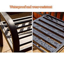 Creative LDF Tavolo Centrale Estraibile per Panca da Giardino A Doppio Sedile in Acciaio per Cortile Esterno da Giardino, 150x60x85cm