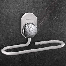 Wangel Adesivo Anello portasciugamani, Senza Foratura, Alluminio, Cucina e Bagno, Bianca