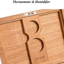 Adesign Handmade Cigar Humidor for 35 Conti, Cigar Box Set con igrometro e umidificatore, Portatile Classico Legno di Cedro Cigar Humidor