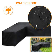 MLXIUXIU Copertura per mobili da esterni, impermeabile, a forma di L, per divano da giardino, a forma di L, 222 x 286 cm, copertura componibile per mobili a forma di V