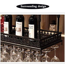 FCXBQ Portabottiglie Industriale da Appendere Portabottiglie Rustico Portabottiglie Altezza Regolabile Soffitto Galleggiante Porta calici per Appendere Cocktail o Flute da Champagne per Cucina Bar