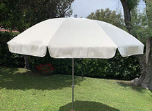 MLI Ombrellone Ecru a 10 Stecche da Giardino o Spiaggia da 250 cm Deluxe 250102730DEL, Poliestere, Orientabile e Regolabile in Altezza e Con Sistema di Apertura/Chiusura di sicurezza