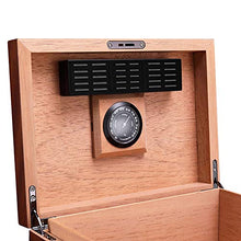 ChangDe-- Scatola di sigari - Cigar Humidor Natural Mellow Cedar Wood Retro Stampa Brown Double Zone Storage (Color : A)