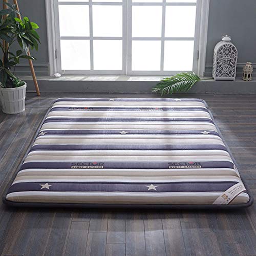 HLDBW Tradizionale Giapponese Quilting Futon Materassi Double Single Tatami Floor Folding Mats Spessore Caldo Pad Pieghevoli for Sleep And Travel dormitorio (Color : A, Size : 150×200×6CM)