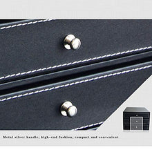 LCA Schedario Classificatore Verticale Schedario in Pelle con 3 Cassetti, Cassetto A Tre Strati Scatola di Archiviazione File A4, Armadietto da Scrivania, per Uso Ufficio (Color : Black)
