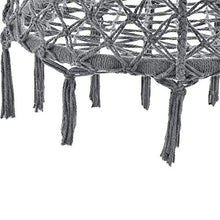 Poltrona Sospesa - Altezza Completa 140 cm - Altalena Relax Poltrona Appendibile con Carico Max. 150 kg Poltrona Sospesa per Interno/Esterno - Grigio Scuro