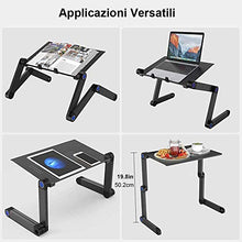 Nestling® Portable Laptop Desk Pc Sofa Stand Air Space Desk Supporto per Laptop Tavolo Pieghevole Tavolo per Laptop con Vassoio per Mouse Rimovibile e Barra Antiscivolo