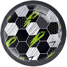 Lemon Graffiti White Black Grey Soccer Pomelli per Porta Set di 4 Pomelli per Mobili Manopole per Cassetti Cucina Armadio Vetro