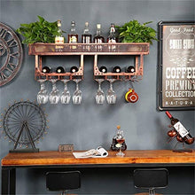 Classico Cucina Organizzazione Storage Wallmounted Wine Rack |Epoca in Metallo a Parete Porta Wine Bottle Holder |Calice Banco di Bar Decorazioni mensola di Esposizione (Dimensione: 100CMX35CMX27CM)