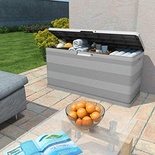 LMYTech Scatola di Magazzinaggio da Giardino 280 L Grigio Chiaro Grigio Light Outdoor Padded Room