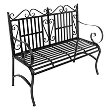 YHYGOO Sedile da Giardino a 2 posti con terrazza Pieghevole da Giardino con Telaio in Acciaio con Telaio in Acciaio