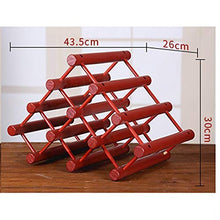 LHQ-HQ Banco di Figura del Triangolo di Legno di bambù Wine Rack - Free Standing Elegante e Moderno, Bottiglia di Table Top Wine Bagagli Slot for 6 Bottiglie.
