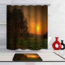 LIYAN Combinazione Bagno. Immagini Chiare E Colori Vivaci Rendono Il Tuo Bagno Pieno di Vita. Accessori da Bagno. Il Sole al Tramonto Erba.