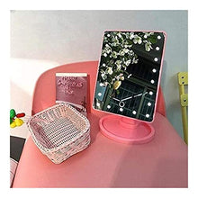 ZWH-Specchio per Il Trucco Specchio for Il Trucco, Regolabile A LED dello Schermo di Tocco di Ricarica USB 180 Gradi Rotativi Piazza Specchio da Toilette Cosmetici Strumenti