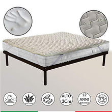 TOPPER con tessuto Aloe H3 cm in Visco Memory foam effetto morbida stuoia CORRETTORE per MATERASSO o Sovramaterasso matrimoniale 165x200
