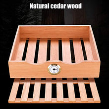 VIY Umidificatore per Sigari, Humidor, 12-23 °C, Display Digitale, 50 W, 38 Db, Illuminazione a LED, 25 L, Touch, 150 Sigari, Ripiani in Legno di Cedro, Nero