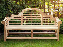 Beliani Panca da Giardino in Legno Teak Marrone Chiaro in Stile Country 180 cm Marlboro