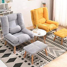 WANZSC - Divano letto singolo, piccolo, per famiglie, con poltroncina reclinabile, per camera da letto, sedia da letto, stile nordico, semplice e moderno, colore: grigio