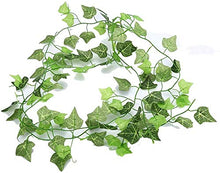YUXO Artificiale Siepe Finta Foglia Edera 2.1M Viti Decorative Artificiali Foglie di edera Ghirlanda di Vite Foglie finte Articoli Decorativi per Feste Nuziali Antivento Privacy
