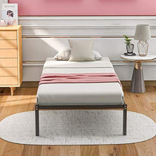 WGYDREAM Letto Letto Singolo in Metallo Base per Rete Solida Nera Grande Struttura per Letto con Spazio di Archiviazione per Adulti, Bambini, Adolescenti, 200x90 Cm