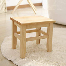 Fockety Sgabello in Legno massello, Sgabello Quadrato Multiuso Pratico di Altezza ridotta per la Decorazione Domestica, Bagno per Soggiorno, Camera da Letto, Lavanderia
