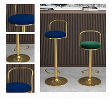 CSQ-Confortevole Inizio Alti sgabelli, Bar Caffetteria Sgabello Girevole Rotonda sede d'oro Staffa Sgabello Decorativo Stabile Base di Schienale Sedia Mobili Decorativi