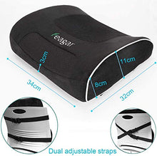 Feagar Cuscino Lombare Auto, Supporto Lombare Cuscini Schiena per Sedia Ufficio Divano Sedie Cucina, Cuscino Memory Foam Schienale Nero