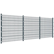 taofuzhuang Set 3 Pannelli di Recinzione 6 m Grigio Antracite con Pali Altezza 2 m Articoli di ferramenta Barriere e recinzioni Pannelli per recinzioni