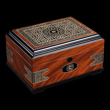 ChangDe-- Scatola di sigari - Cigar Humidor Natural Mellow Cedar Wood Retro Stampa Brown Double Zone Storage (Color : A)
