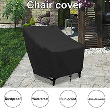 HoneybeeLY - Coprisedia impilabile, impermeabile, antivento, anti-UV, resistente, antistrappo, in tessuto Oxford reclinabile, 70 x 79 x 120 / 70 cm, colore: Nero