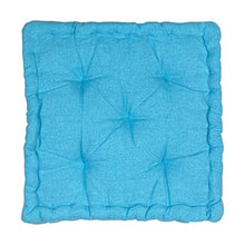 Homevibes - Cuscino per sedia, quadrato, set di 2 cuscini per pavimento o pallet, dimensioni 40 x 40 x 7 cm, per interni ed esterni, realizzato in 100% cotone, ideale per decorazione (Aguamarina)