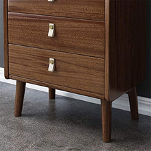 ZzheHou Cassettiera Noce Bagagli Pettorale con Maniglie in Metallo 5 Cassettiera Cassetto in Rame Finitura Robusto Durevole Semplice E Grazioso (Color : Walnut, Size : 60x40x92CM)