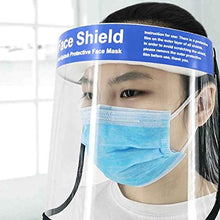HEALLILY 2Pcs Visiera di Sicurezza Riutilizzabile Visiera Integrale Antivento Cappello Antipolvere Proteggere Gli Occhi Viso con Banda Elastica Protettiva Pellicola Trasparente per Esterno