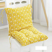 XHNXHN Cuscino per Sedile da Esterno per Interni Cuscino per Sedia con Schienale Traspirante Cuscino Morbido di Ricambio Cuscino per Sedile da Patio Profondo con Lacci-Giallo 40x40 cm (16x16 pollic