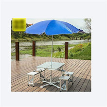 Tavolo da picnic all'aperto Tavoli da esterno Tavolo da esterno Pieghevole da esterno Quattro sedie in lega di alluminio portatile Stand da pavimento congiunto a pavimento congiunta Nessun tavolo di i