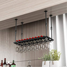JHGJBJ Appeso cremagliera del Vino del Metallo, Supporto di Vetro di Vino 30-60cm Regolabile in Altezza Ferro Appeso con Serbatoio Bottiglia (Size : 120x30cm)