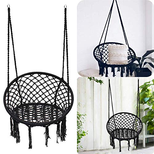 Lzcaure Altalena per Bambini Sedia Amaca Singola Persone Altalena Appesa Sedile Comfort Altalena da Giardino Carico Massimo 120 kg Viaggio in Campeggio per Il Cortile del Parco Giochi