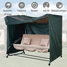 Outsunny Telo Copertura per Dondolo Impermeabile e Resistente Raggi UV | Tessuto Oxford Rivestito in PVC | 205x124x164cm